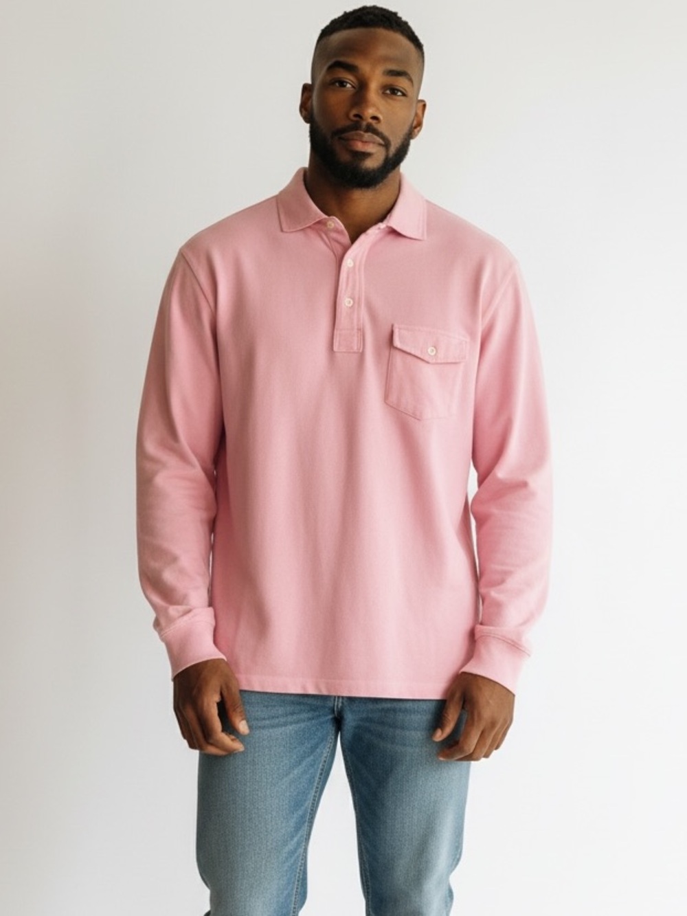 NWT Polo Ralph Lauren Classic Fit Mesh Long-Sleeve Polo Shirt size XXL in Pink